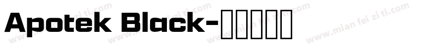Apotek Black字体转换